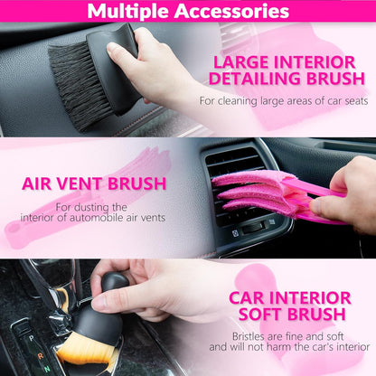  Kit de Nettoyage Auto Rose Ultra-Puissant ! ✨