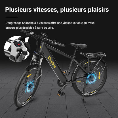 Vélo Électrique Eleglide T1 - VTT Urbain 27,5" | Moteur 250W | Batterie 36V 13Ah | 7 Vitesses | E-Bike Homme/Femme