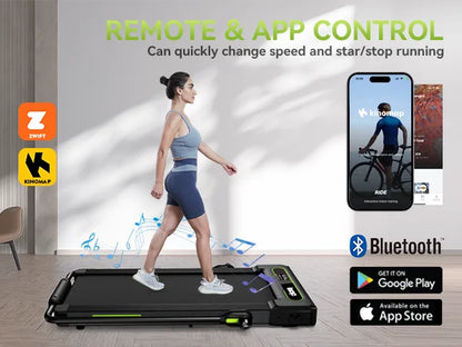 Tapis de Course Pliable Électrique 2-en-1 pour Course, Marche et Jogging - Capacité de 280 lbs avec Écran Double Affichage
