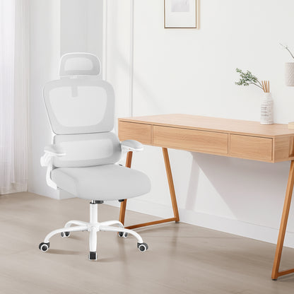 Fauteuil de Bureau SONGMICS 16V932071 – Ergonomique, Repose-Tête et Lombaires Réglables, Rotation 360°