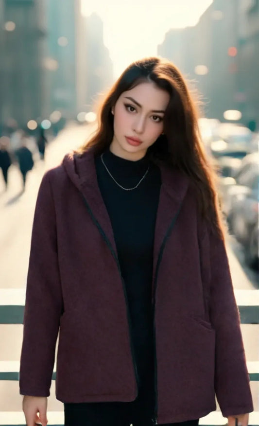 Veste Hiver À Capuche Mi-Longue En Coton Chaud Epais Doublé En Molleton Thermique Casual Manteau Matelassé Polaire Pour Printemps Automne